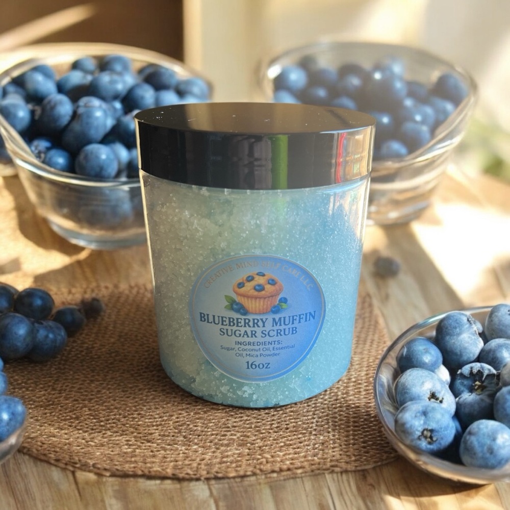 Handcrafted Blueberry Muffin Sugar Scrub - Picture 2 of 2